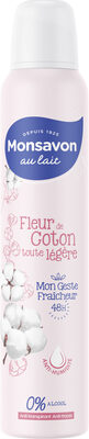 Monsavon Déodorant Anti-transpirant Spray Femme Fleur de Coton 200ml - Produit