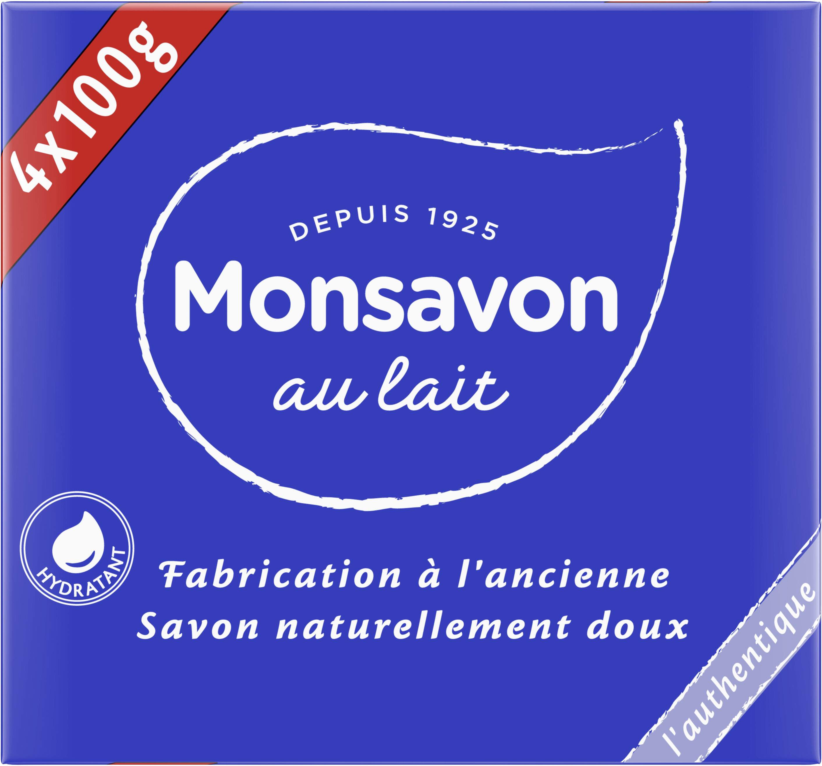 Monsavon Savon Lavant Antibactérien L'Authentique 4x100g - Produit - fr