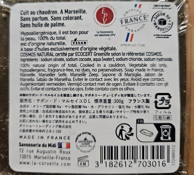 Savon de Marseille - Ingredients