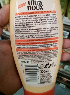 Ultra Doux Après shampooing crème fondante au Lait de vanille et pulpe de papaye - 2