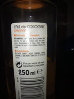 eau de cologne ambrée - Ingredientes - fr
