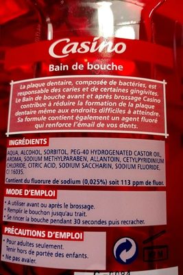 Solution Casino Action Brossage 1 x - Ingredients - fr
