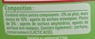 Liquide vaisselle - Ingredients - fr