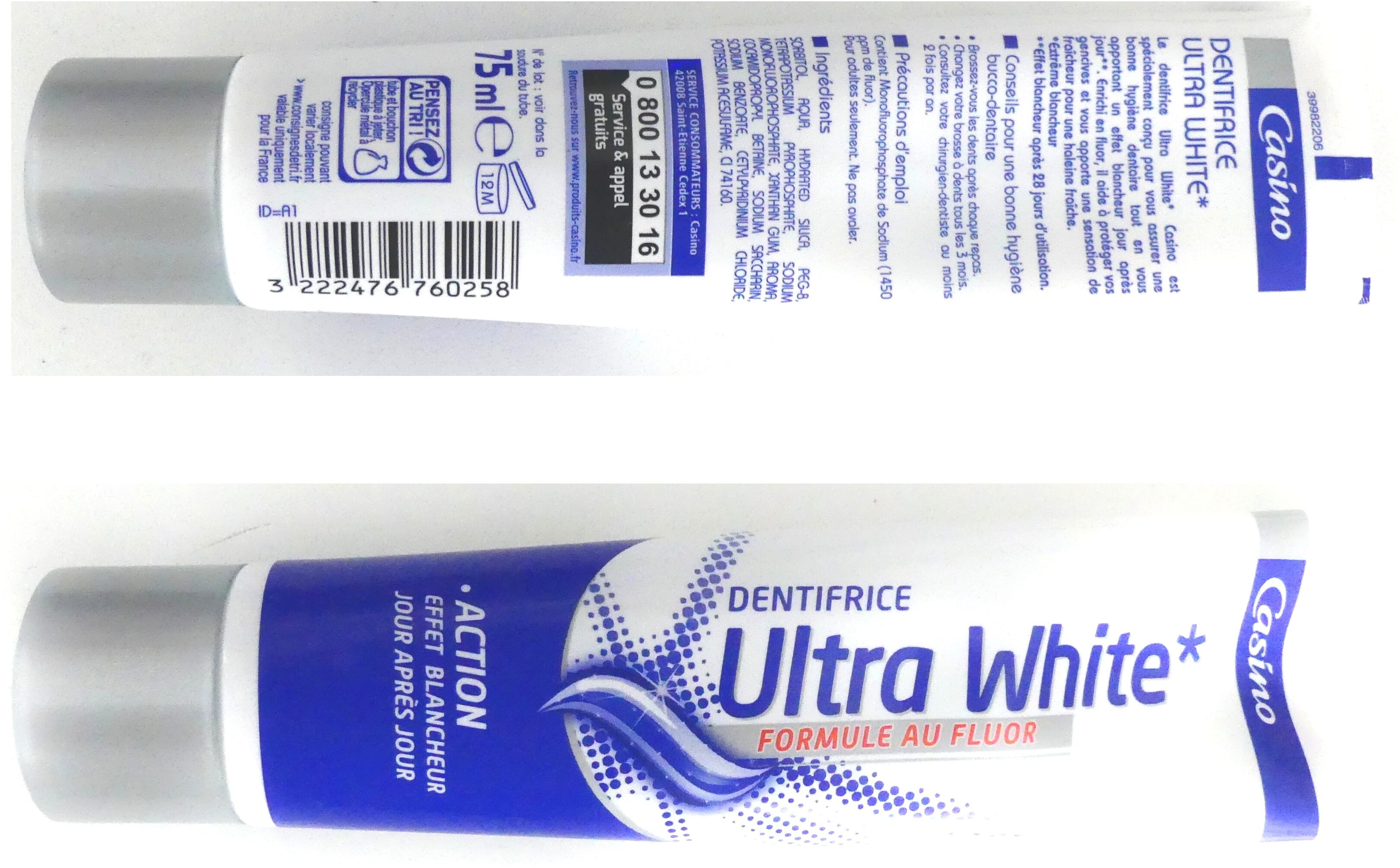 Dentifrice ultra white - Product - fr