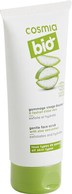 Cosmia Bio Gommage visage douceur, à l'extrait d'aloe vera, exfolie et hydrate, tous types de peaux - Tuote - fr