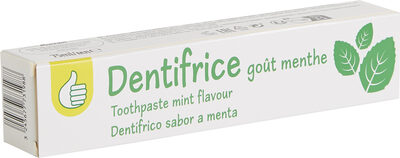 Auchan dentifrice goût menthe au fluor - 製品