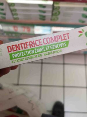 Auchan bio - dentifrice complet - à l'extrait de menthe bio protection émail et gencives - 75 ml e - 1