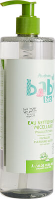 Auchan baby cosmos bio - eau nettoyante micellaire - sans rincage visage et corps - bébé - 492 ml - Produkt - fr