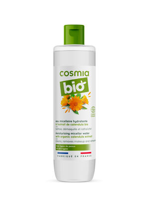 Cosmia cosmos bio - eau micellaire hydratante - à l'extrait de calendula bio - tous types de peaux - 250 ml - 1