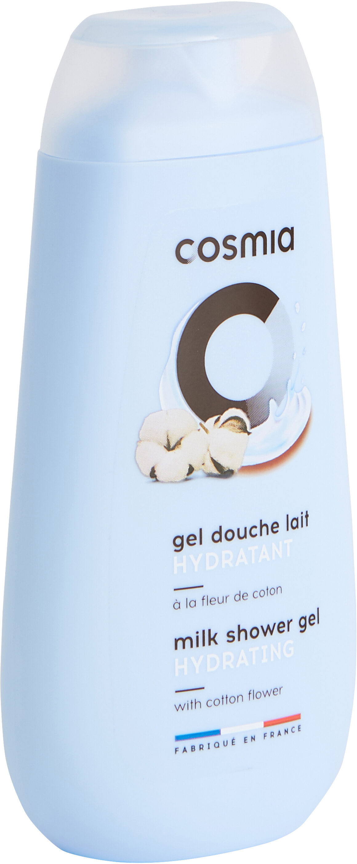 Cosmia gel douche lait hydratant a la fleur de coton - flacon avec capsule - Product - fr