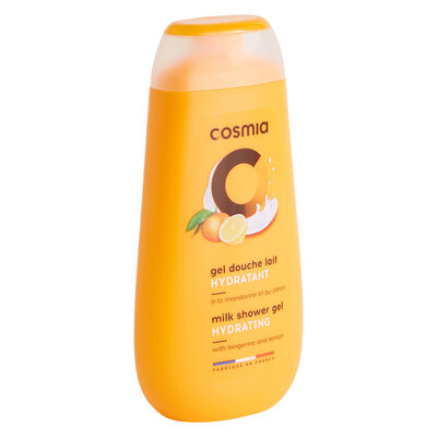 Cosmia gel douche lait hydratant a la mandarine et au citron - 1