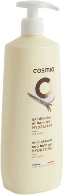 Cosmia gel douche et bain lait hydratant a la vanille - Produit