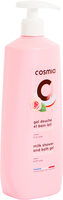 Cosmia gel douche et bain lait hydratant a la rose - flacon avec pompe - Product - fr