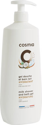 Cosmia gel douche et bain lait hydratant a la noix de coco - Produit