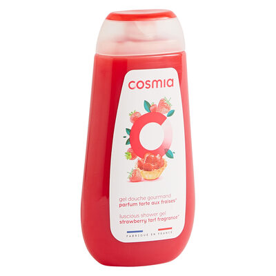 Cosmia - gel douche gourmand* - *parfum tarte aux fraises - 250 ml - 1