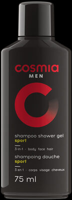 Cosmia - shampoing douche - sport 3en1 - corps visage cheveux - 75 ml - Product