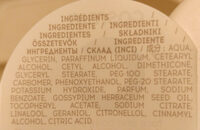 Crème visage et corps - Ingredientes - fr