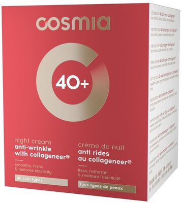 Cosmia - crème de nuit - 40 + anti rides au collageneer® - tous types de peaux - 50ml - Tuote - fr