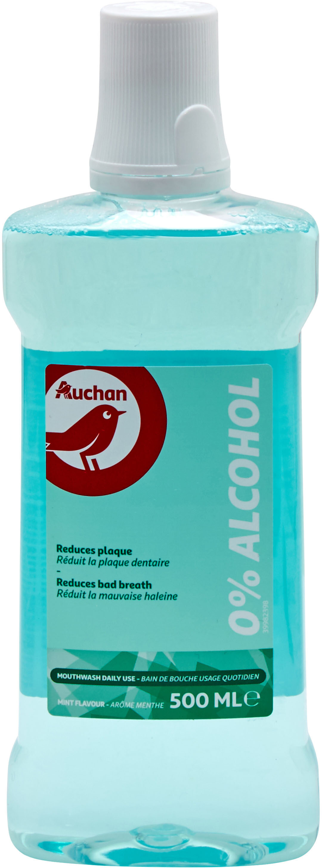 Auchan - bain de bouche - fraicheur 0% alcool - 500ml - Produit - fr