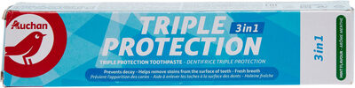 Auchan - dentifrice - 3 en 1 triple protection - 75ml - نتاج - fr