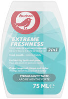 Auchan - dentifrice et bain de bouche - 2 en 1 fraicheur extrême - 75ml - Product - fr