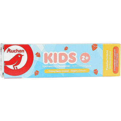 Auchan kids dentifrice - fraise - enfants 2 + - 50ml - 1