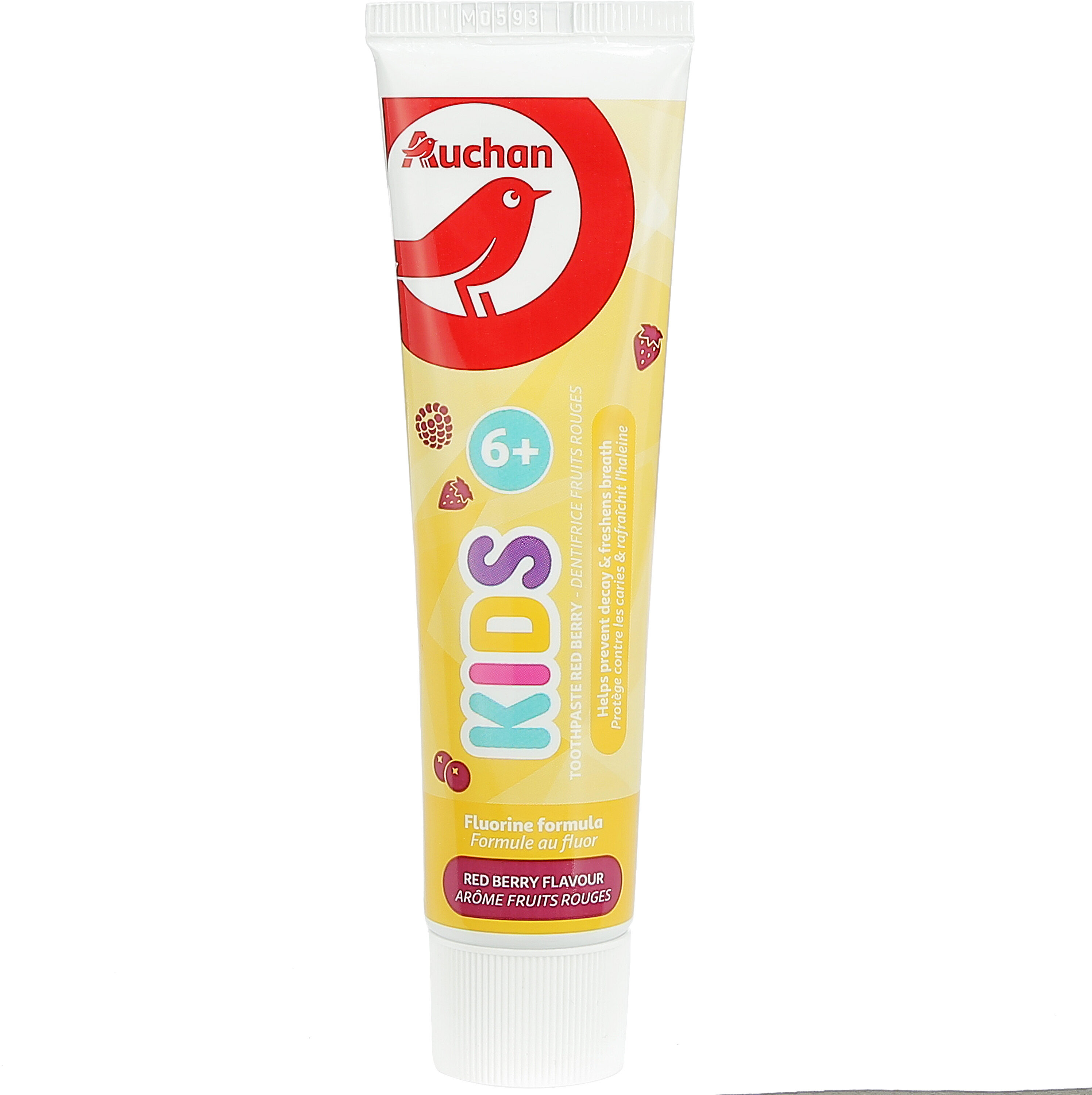Auchan - dentifrice - arôme fruits rouges - enfants 6 + - 50ml - Product - en