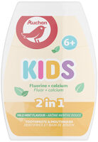Auchan - dentifrice et bain de bouche - 2 en 1 - enfants 6 + - 75ml - Produktas - fr