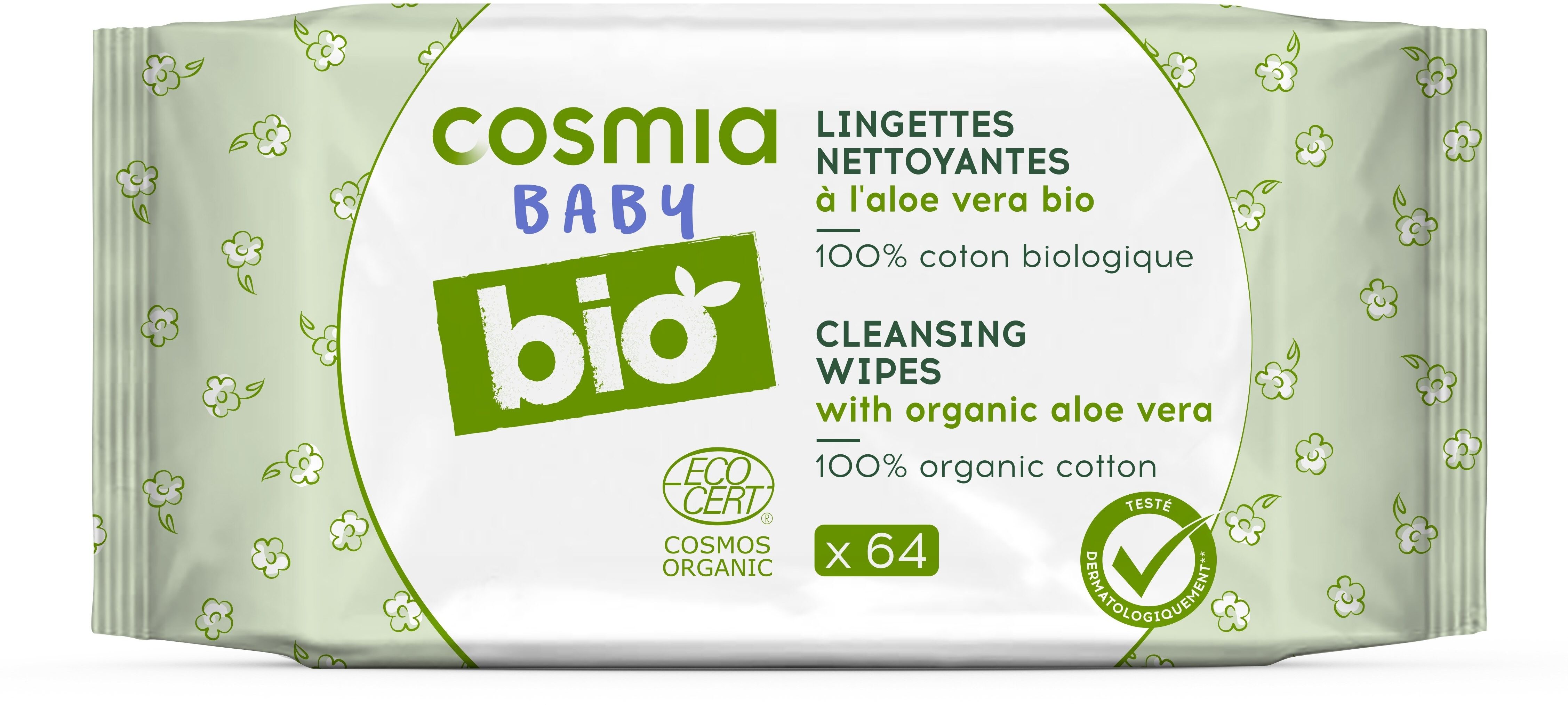 Lingettes nettoyantes à l'aloe vera bio - Product - fr