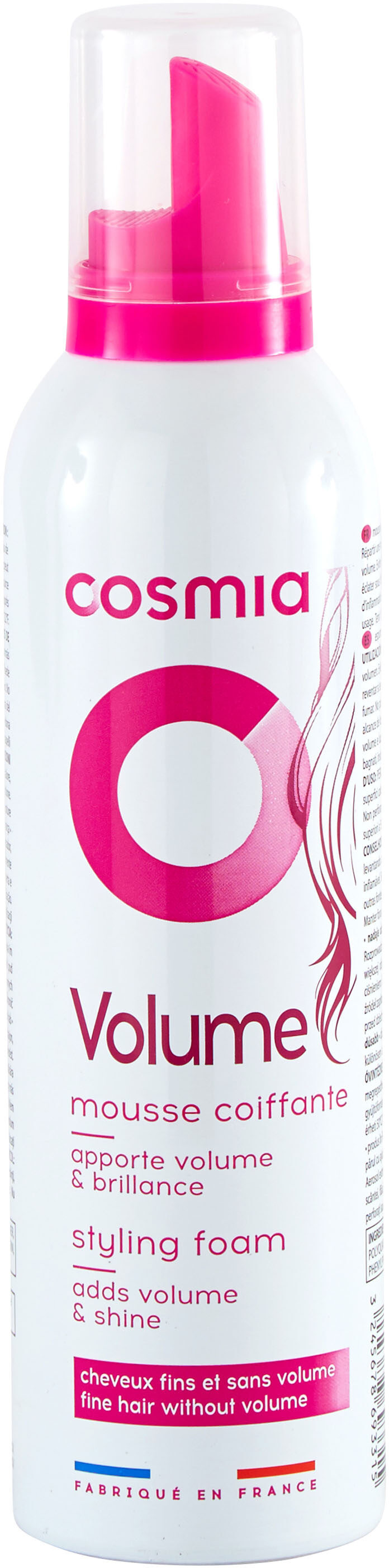 Cosmia - mousse coiffante - volume - pour cheveux fins & sans volume - 250 ml/ volume nominal335ml ? - Tuote - fr