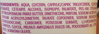 crème hydratante visage et corps - Ingredients - fr