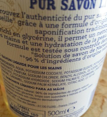 Pur savon liquide - 原材料 - fr