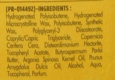 Soin Lèvres Nutrition - Ingredients