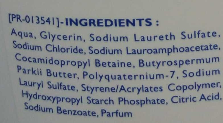 Douche & Bain Emollient Surgras - Ingredientes - fr