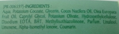 Savon liquide olive - Ingredients