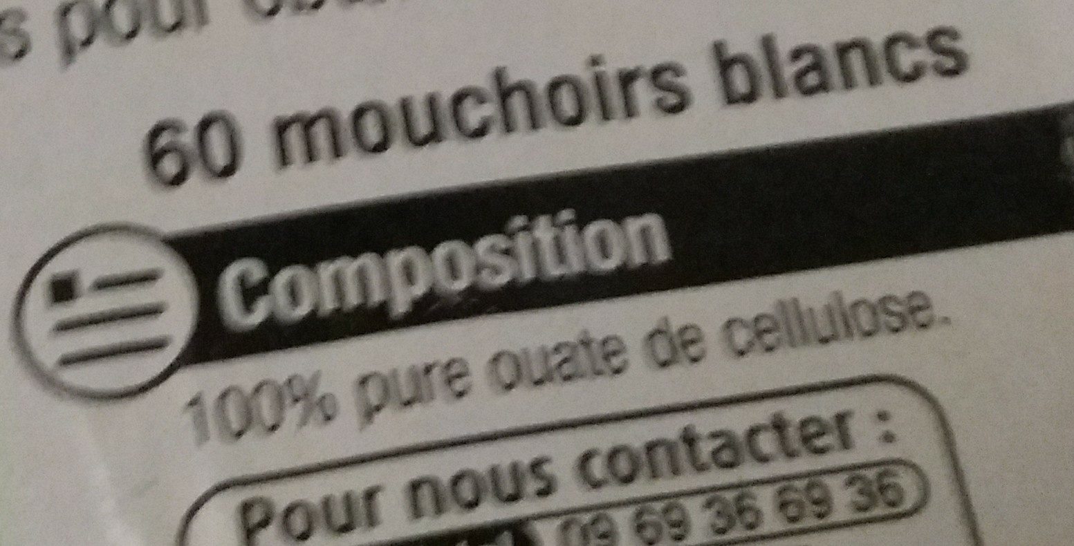 Mouchoir En Boite X80 - Ingredients - fr