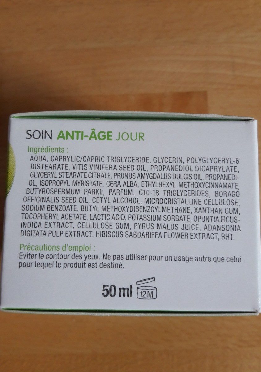 Soin anti-âge jour - Inhaltsstoffe - fr