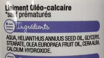 Liniment oléo-calcaire - Ingredients - fr