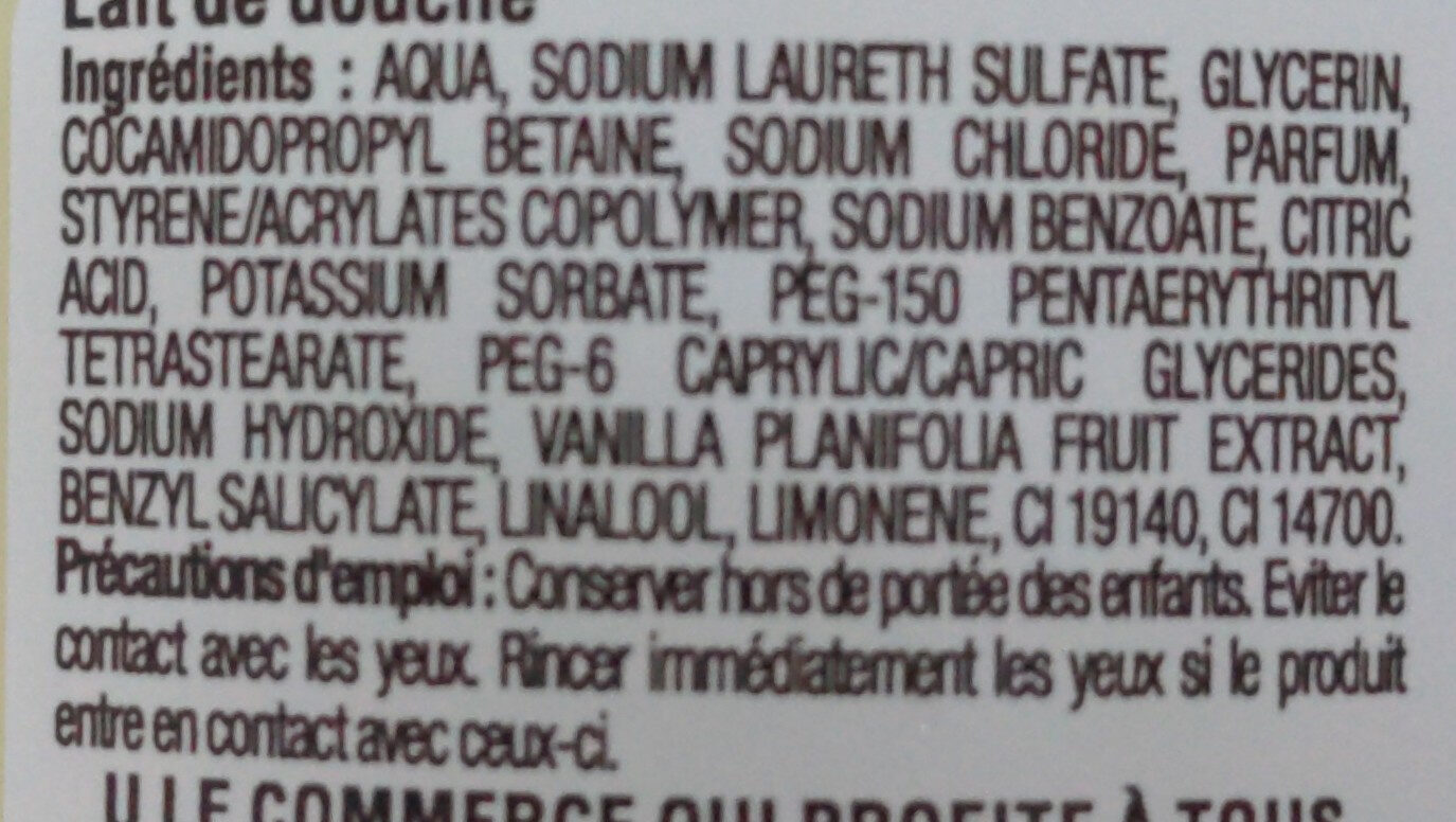 Délice de Vanille - Ingredients - fr