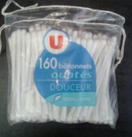 160 bâtonnets ouatés douceur 100% coton - Product - fr