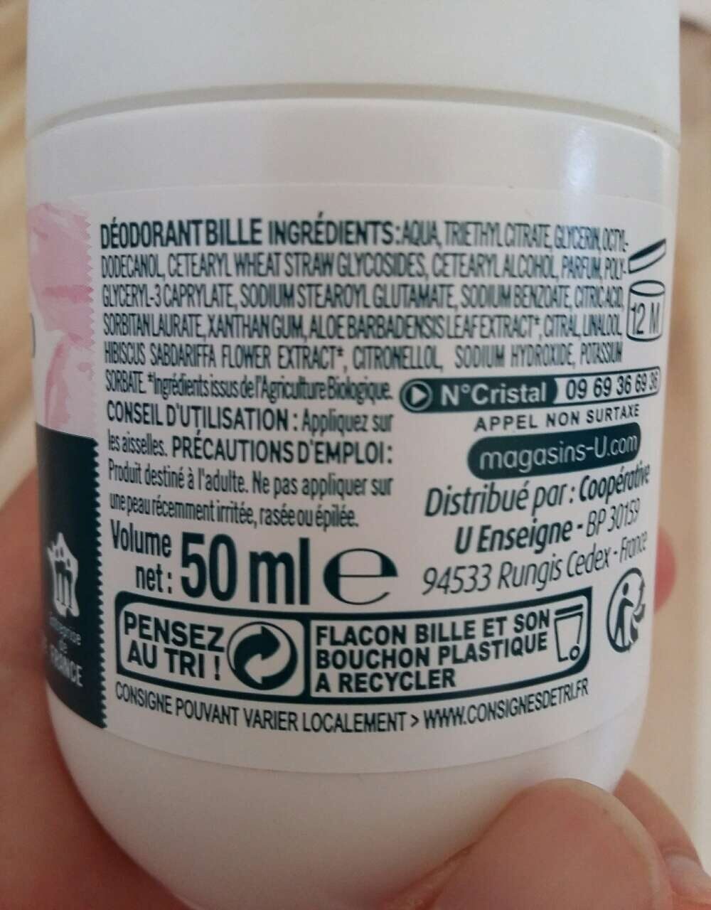 Déodorant - Ingredients - fr