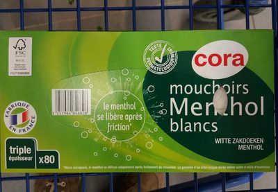 Mouchoirs Menthol Blancs - Product - fr