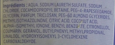 Crème lavante peaux sensibles - Ingredients