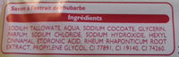 Savon à l'extrait de rhubarbe Leader Price - Ingredients - fr
