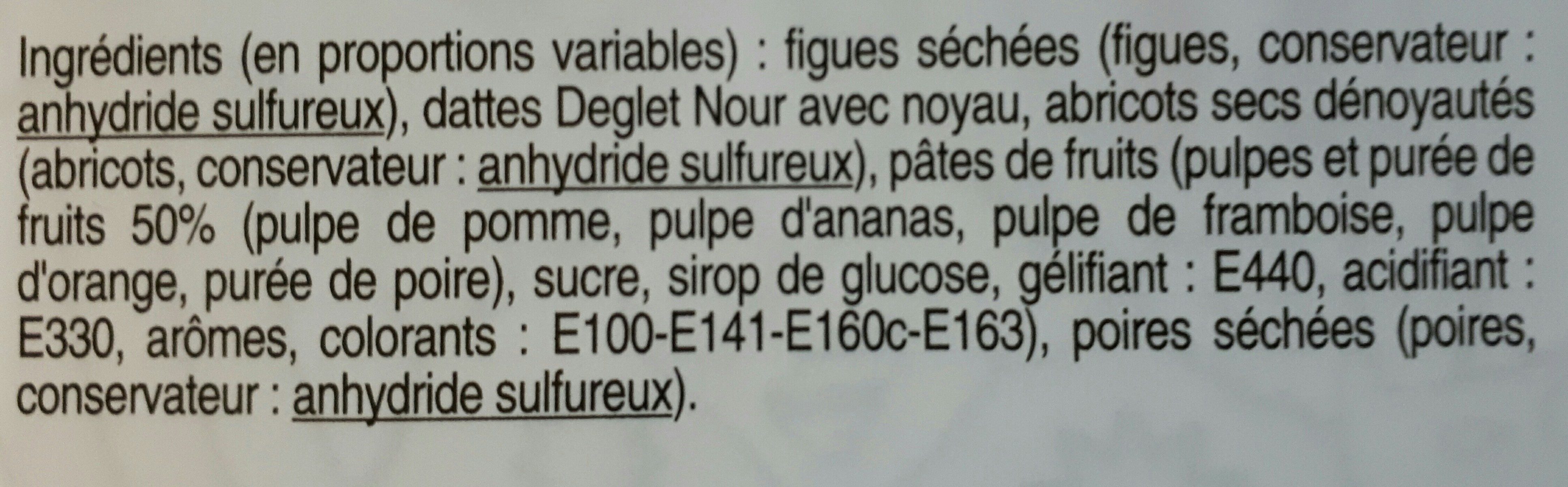 Coloriage fruité - Ingredients - fr