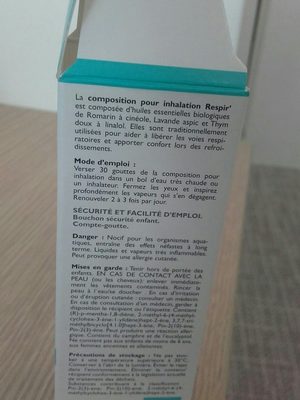 Le Comptoir Aroma Composition Pour Inhalation Respir' - Ingrédients