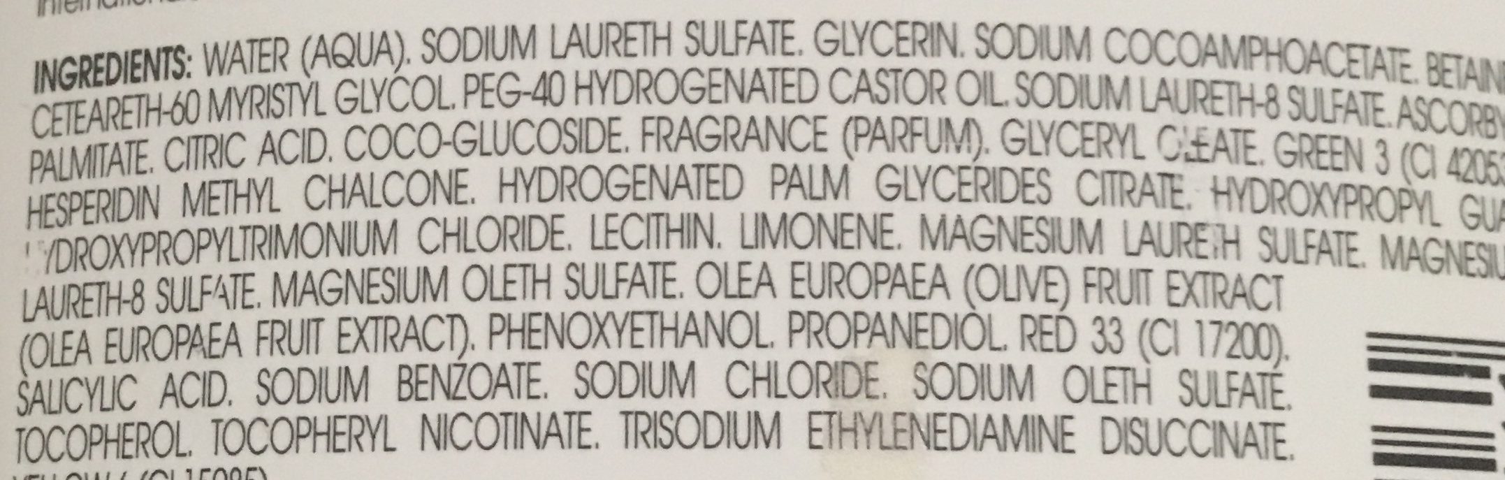 Klorane Shampooing à L'extrait Essentiel D'olivier - Ingredients - fr