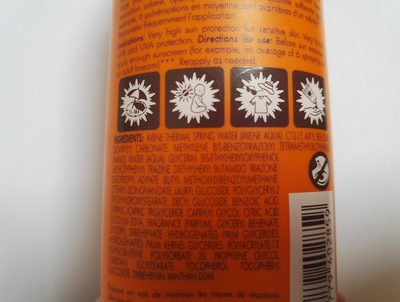 Spray haute protection SPF 50 - Ingrédients