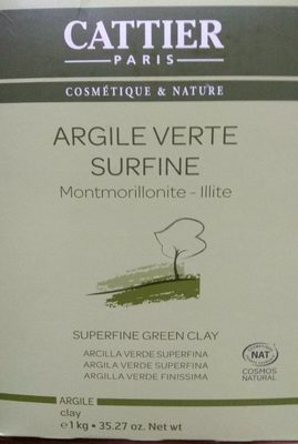 Argile Verte Surfine - 1 KG - Cattier - מוצר - fr