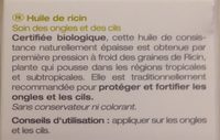 Huile Végétale Ricin Bio - 50 ML - Melvita - Ingredients - fr